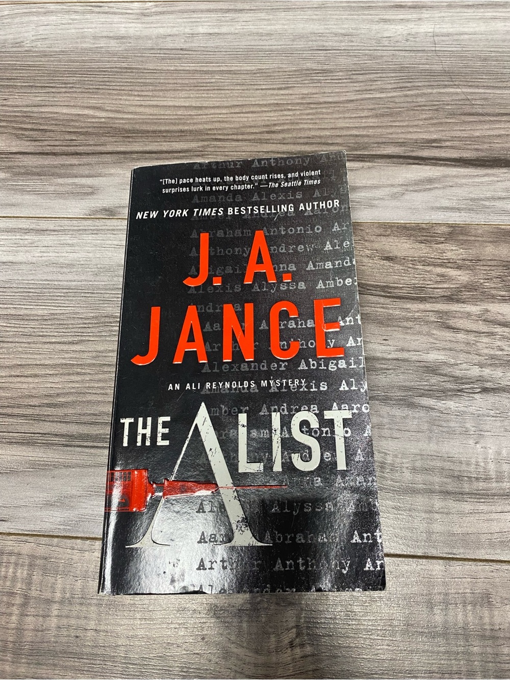 The A List By J. A. Lance Mystery Novel 14th installment in the Ali Reynolds